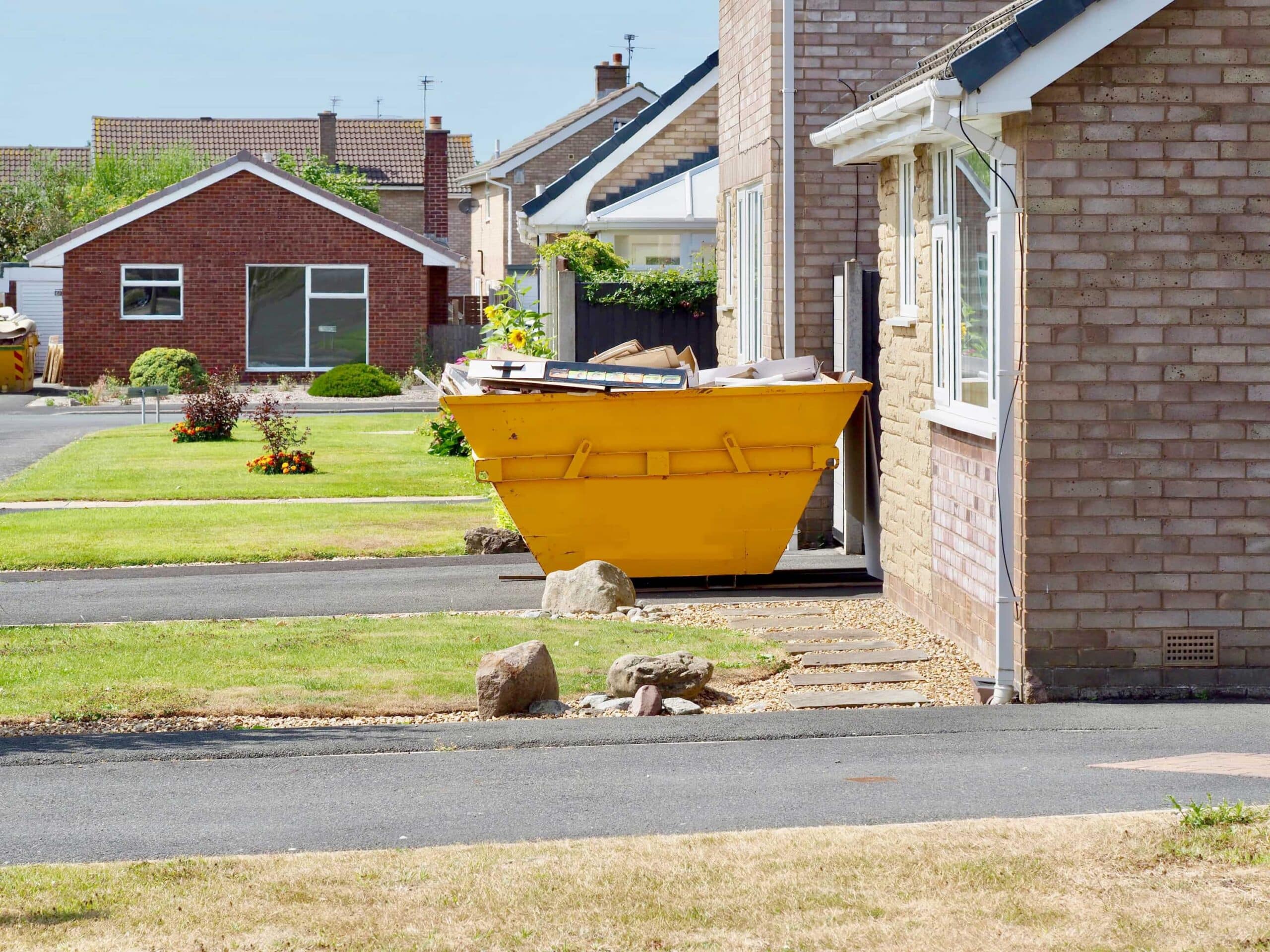 Yellow skip on a drive
