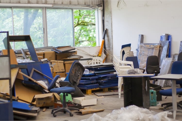 Office clear-out with skip hire